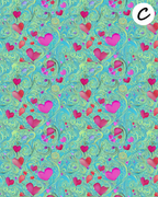 Wild Hearts clay transfer sheet E973