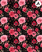 Midnight Bloom clay transfer sheet E974