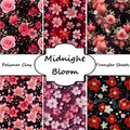 Midnight Bloom clay transfer sheet E974