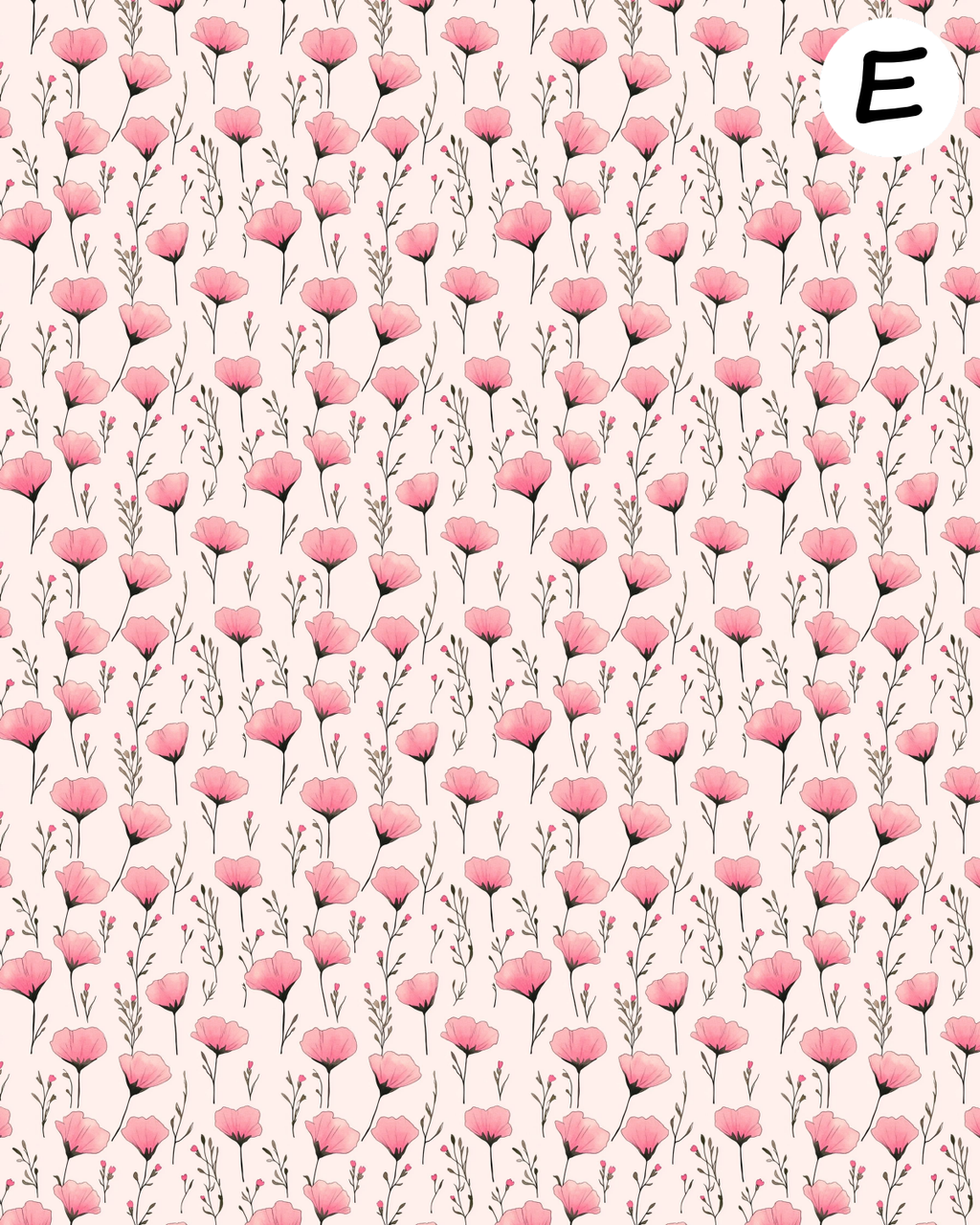 Dainty Petals clay transfer sheet E975