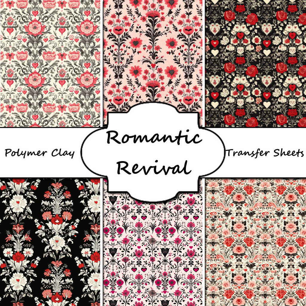 Romantic Revival clay transfer sheet E976
