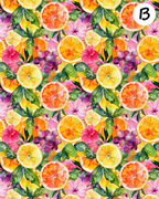 Citrus Petals clay transfer sheet E977