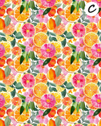 Citrus Petals clay transfer sheet E977
