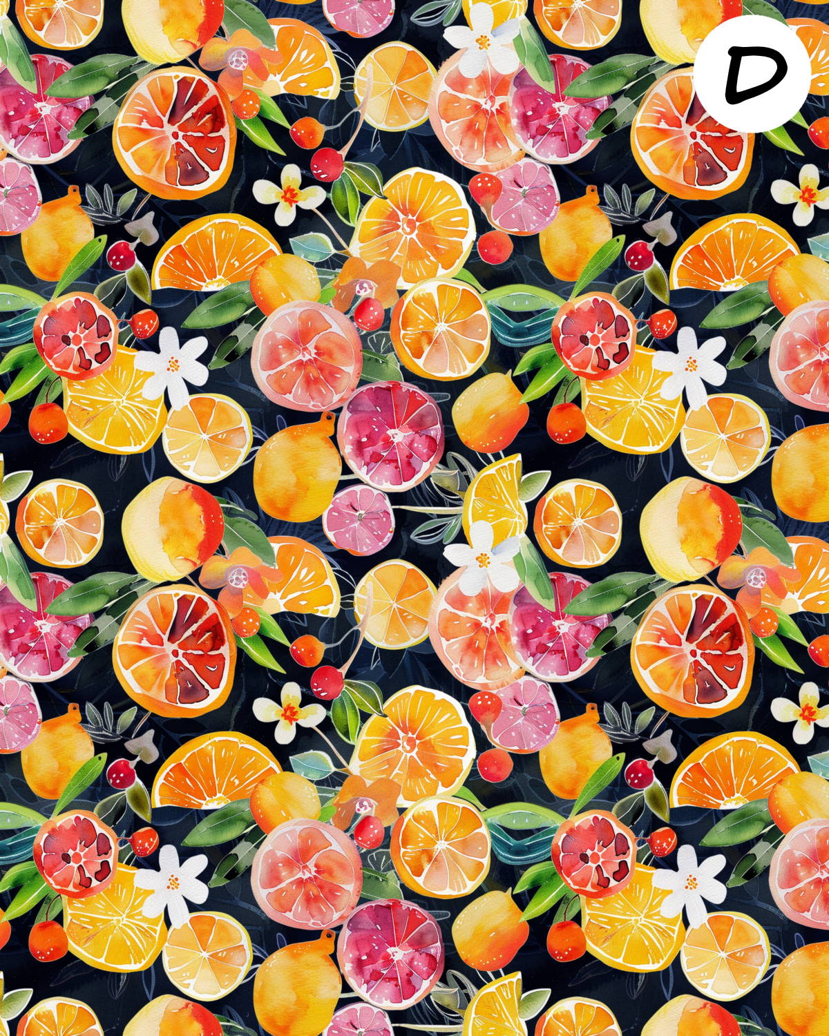 Citrus Petals clay transfer sheet E977