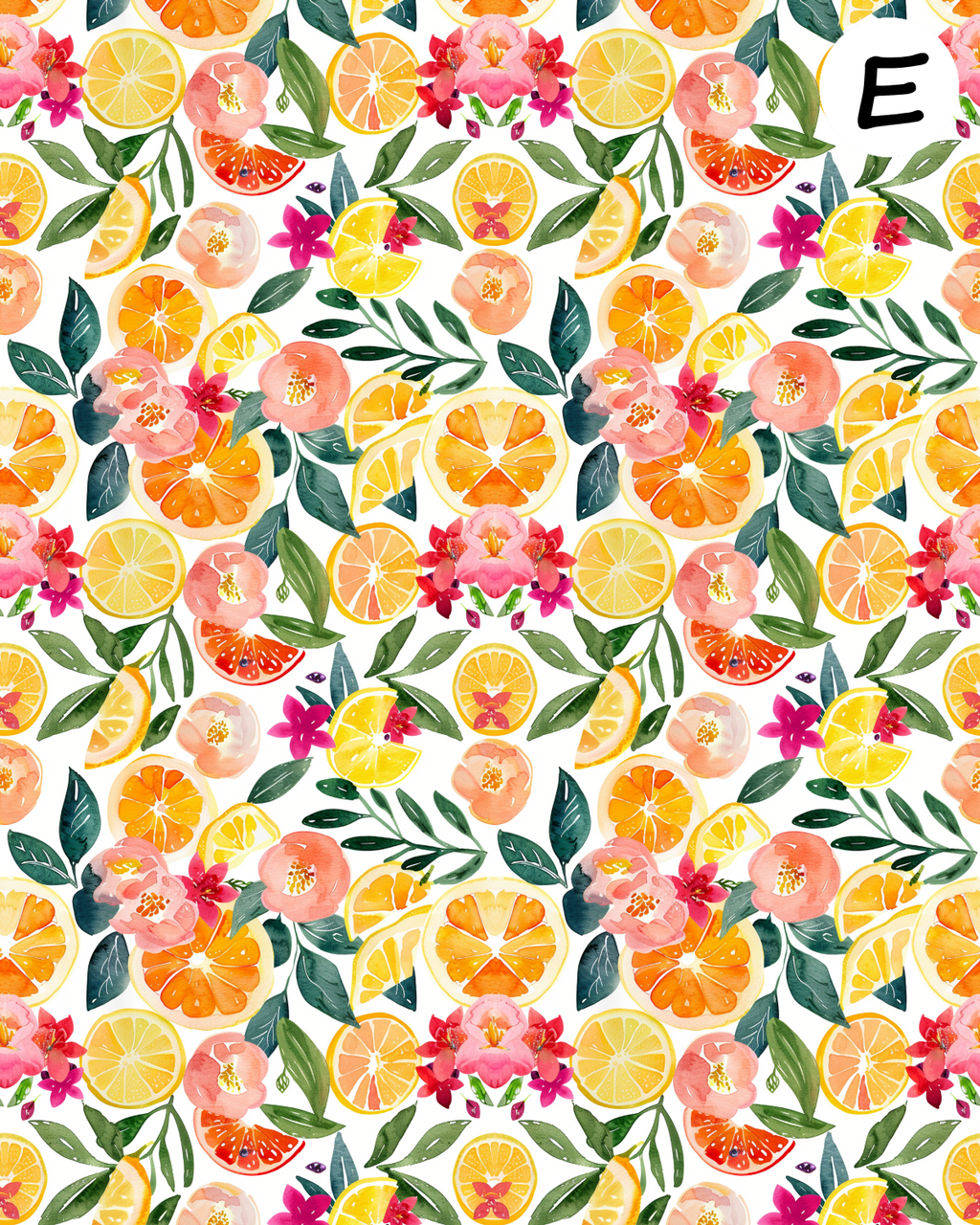 Citrus Petals clay transfer sheet E977