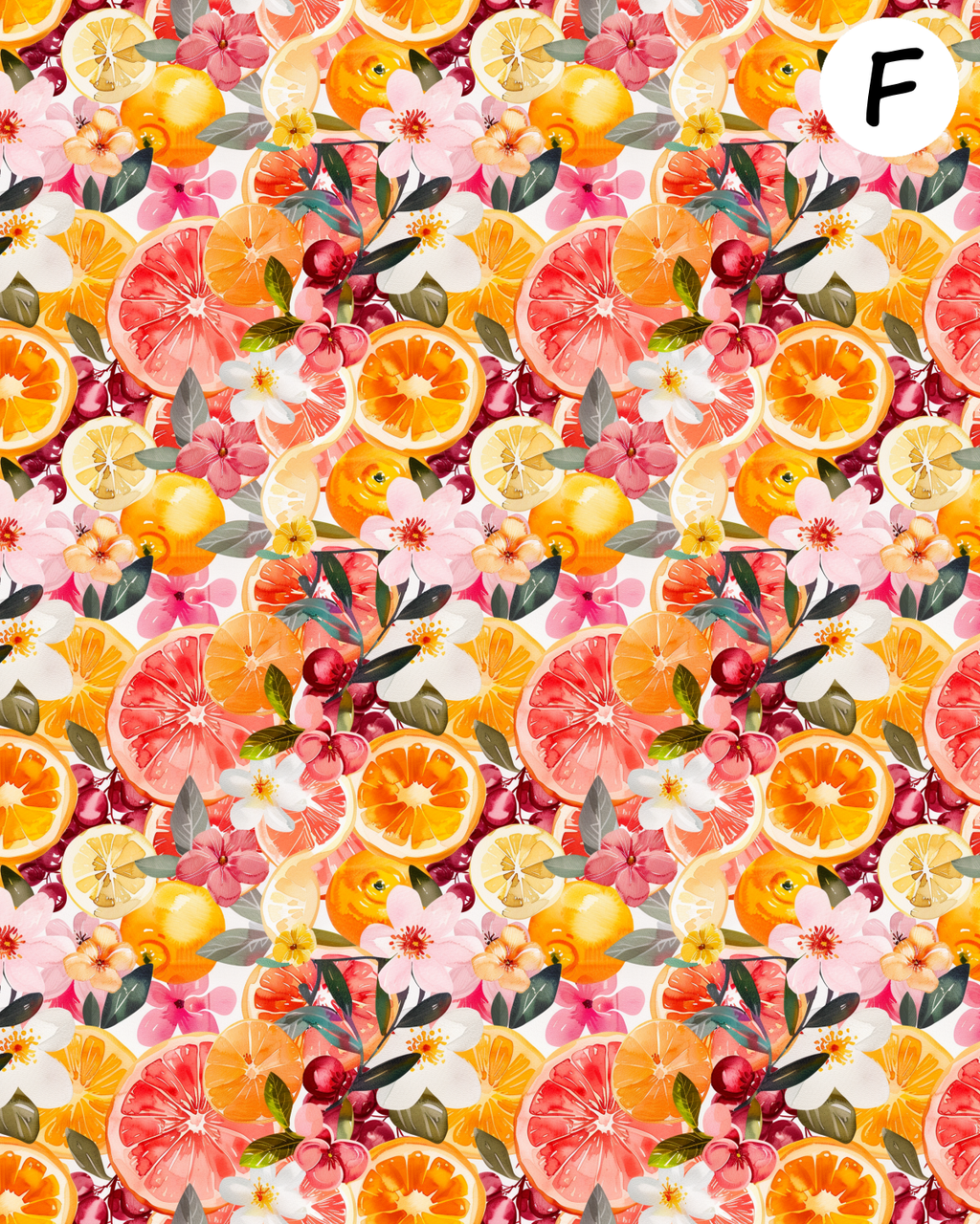 Citrus Petals clay transfer sheet E977