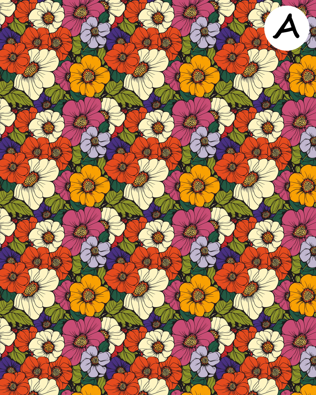 TECHNICOLOR BLOOMS clay transfer sheet E979