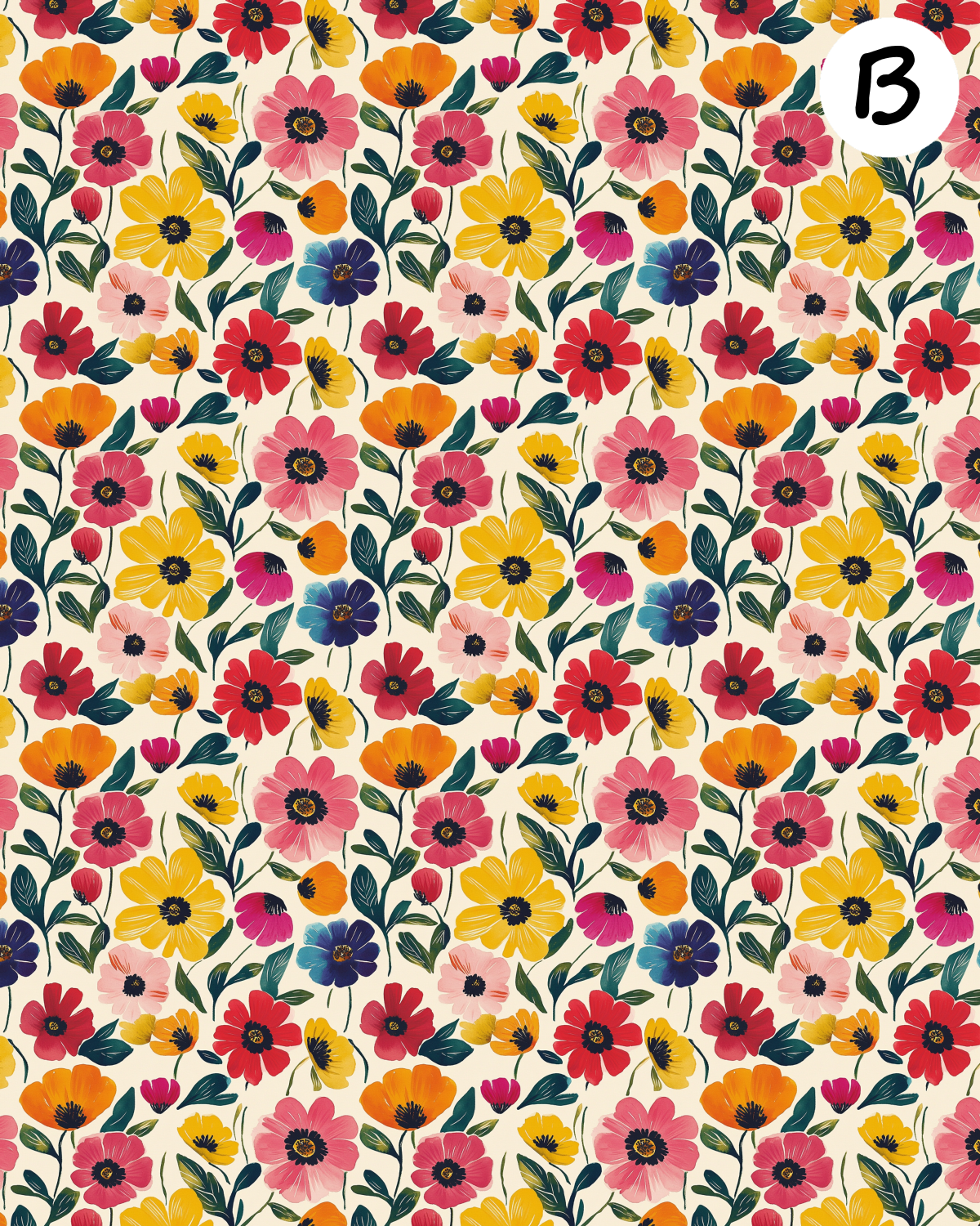 TECHNICOLOR BLOOMS clay transfer sheet E979
