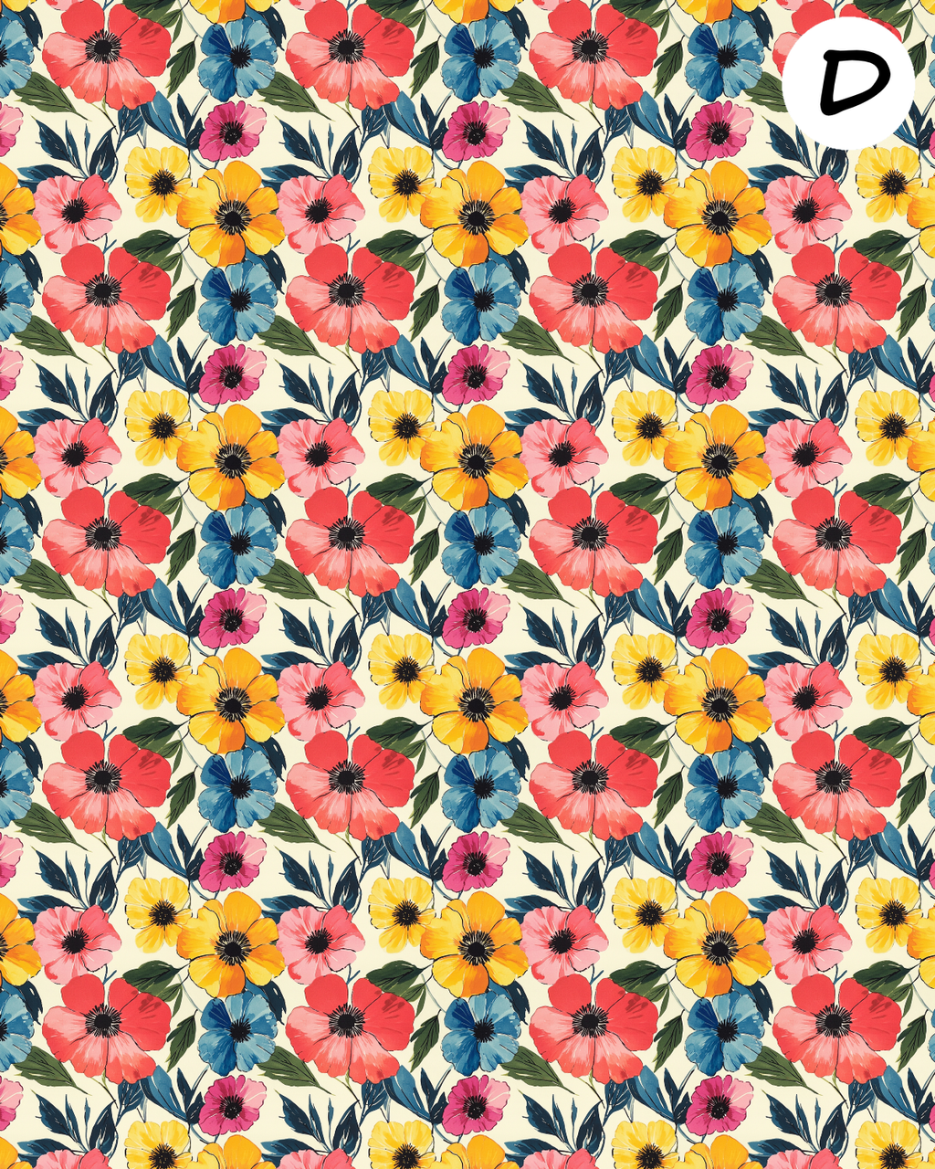 TECHNICOLOR BLOOMS clay transfer sheet E979