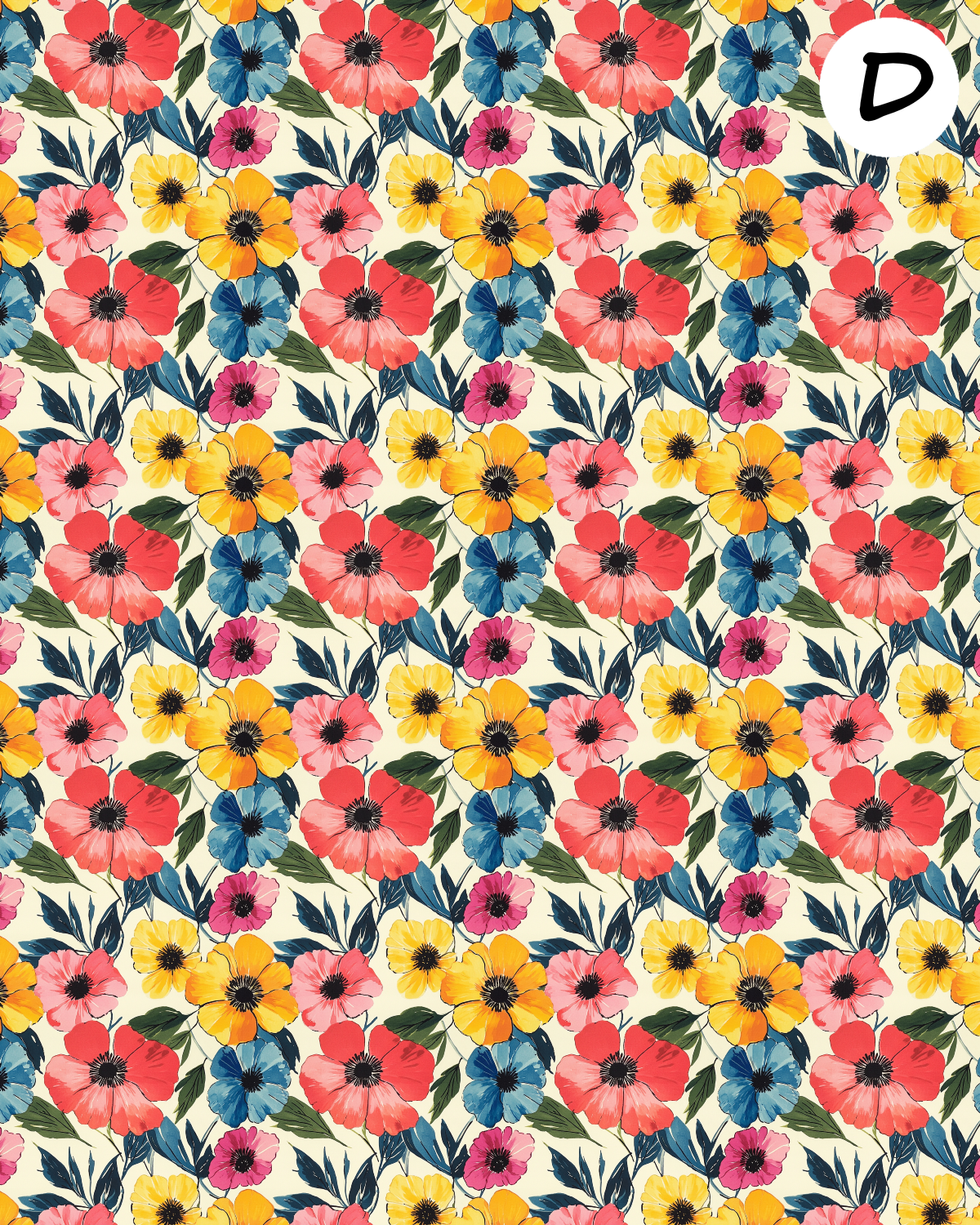 TECHNICOLOR BLOOMS clay transfer sheet E979
