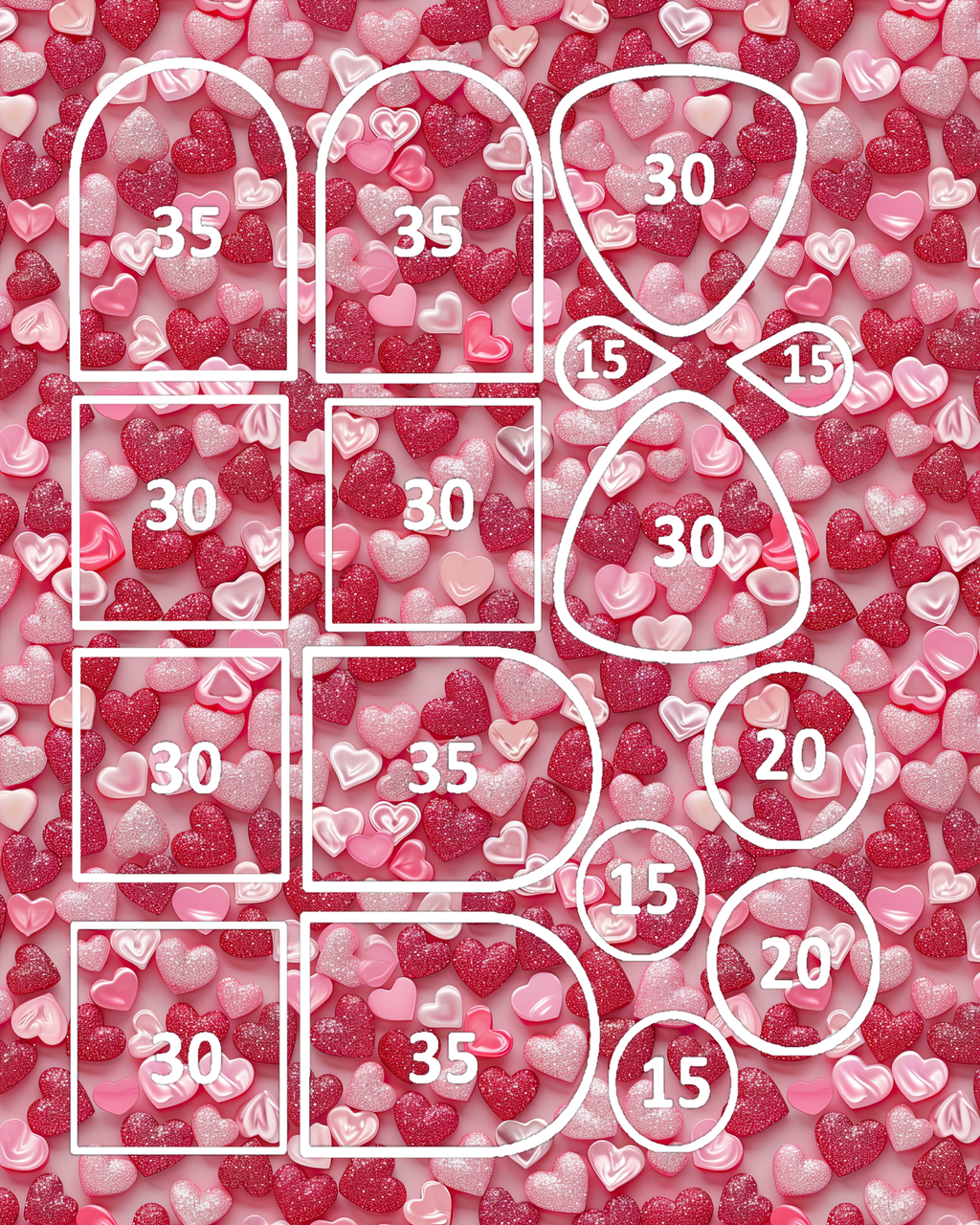 Sweethearts clay transfer sheet E981