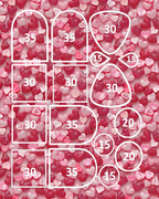 Sweethearts clay transfer sheet E981