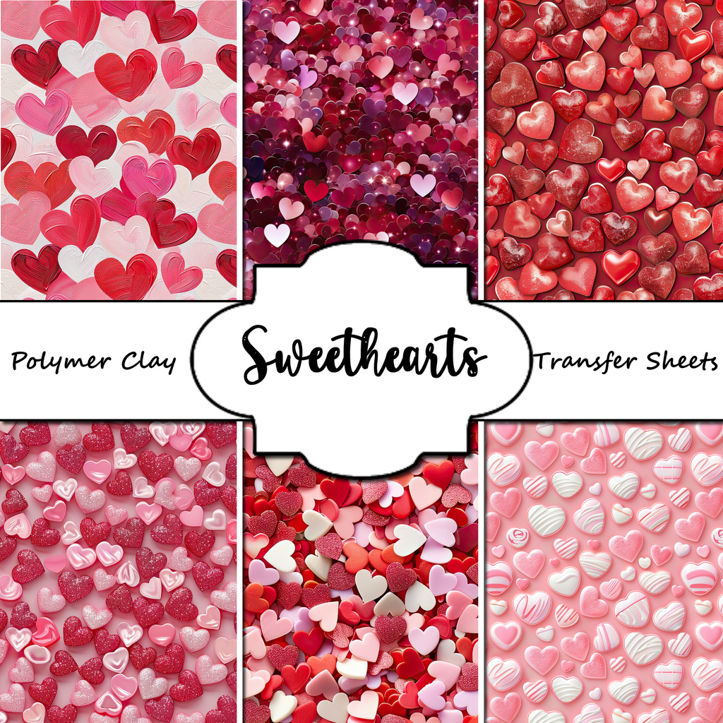 Sweethearts clay transfer sheet E981