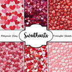 Sweethearts clay transfer sheet E981