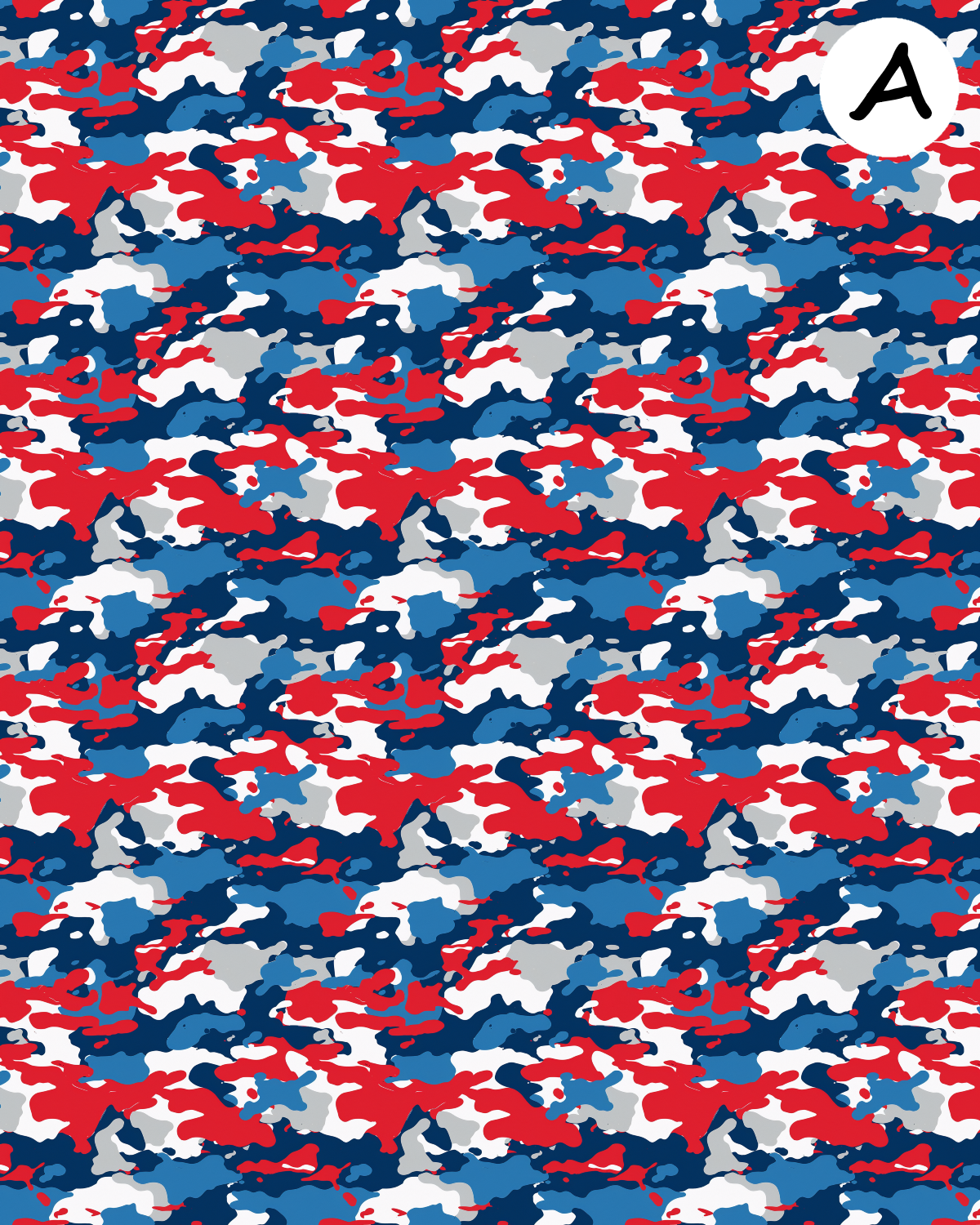 Patriotic Camo clay transfer sheet E983