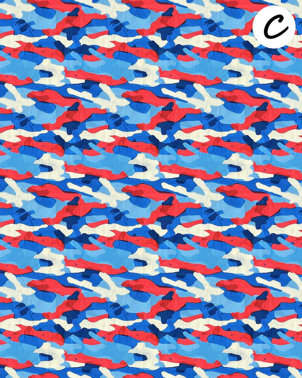 Patriotic Camo clay transfer sheet E983