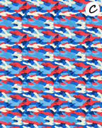 Patriotic Camo clay transfer sheet E983