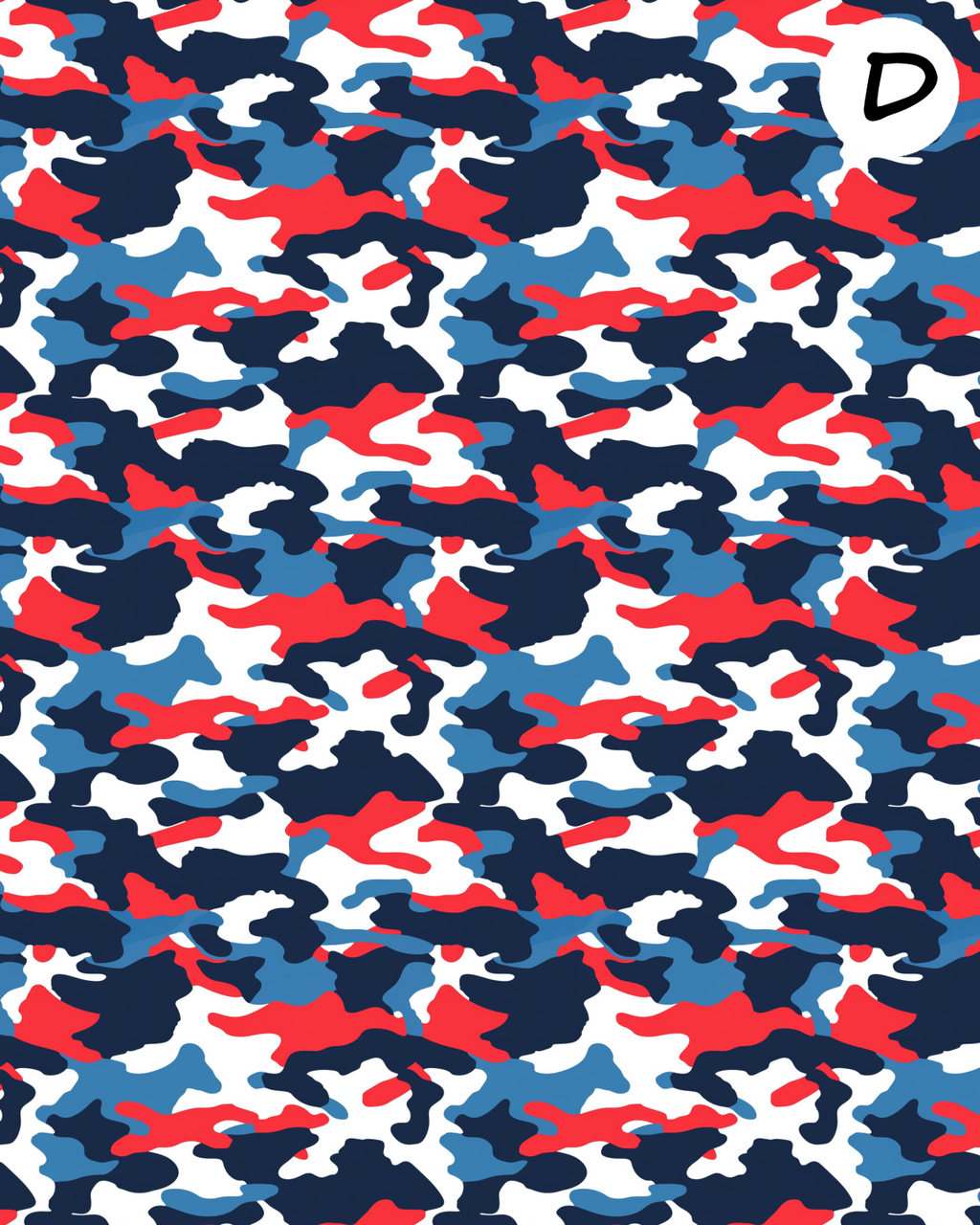Patriotic Camo clay transfer sheet E983
