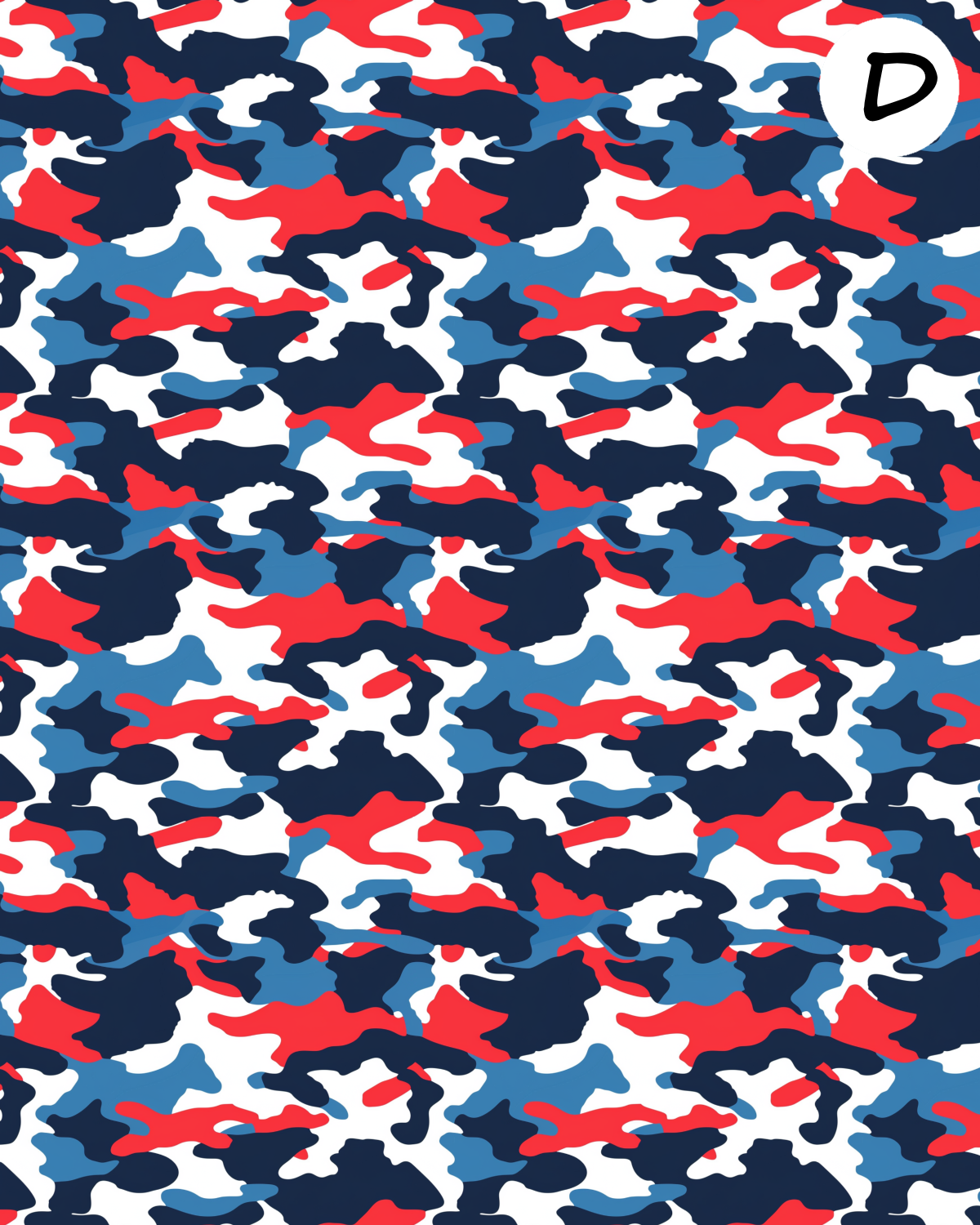 Patriotic Camo clay transfer sheet E983