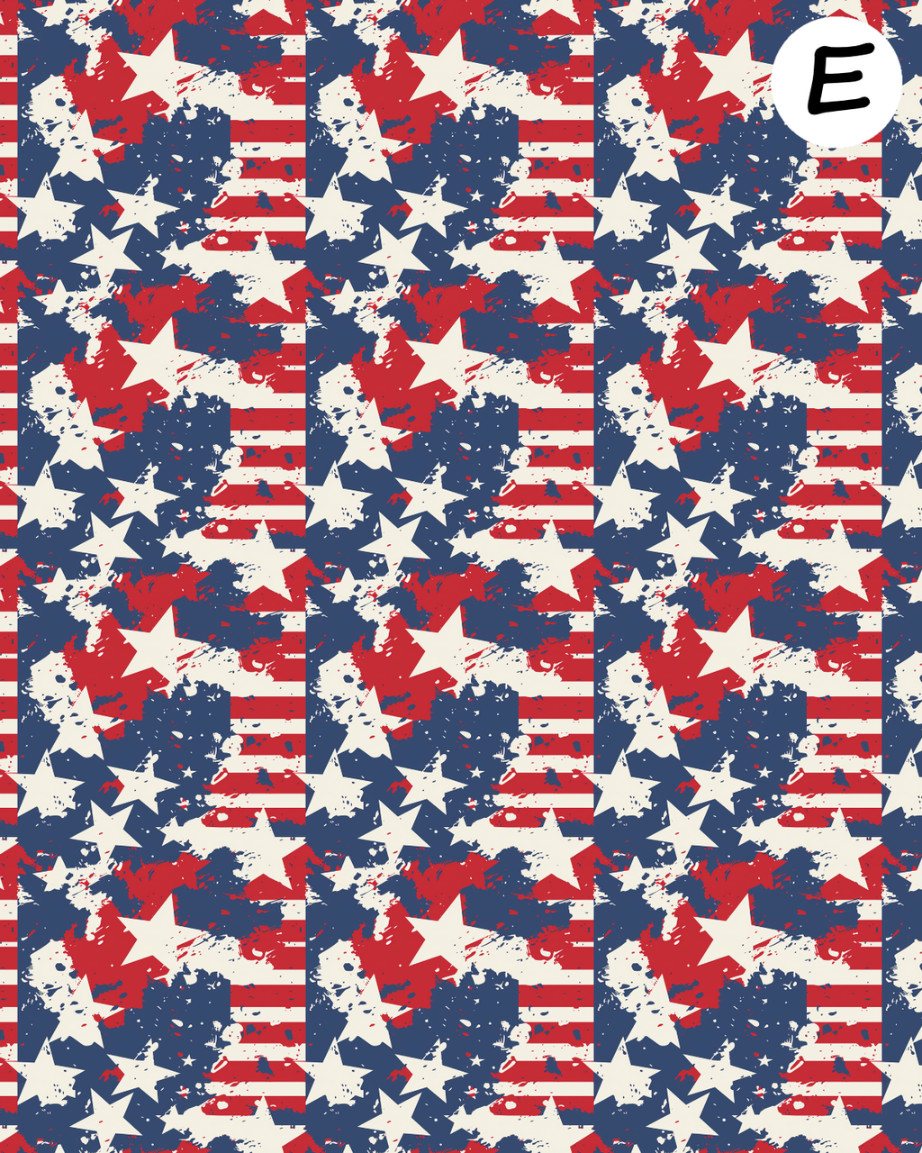 Patriotic Camo clay transfer sheet E983