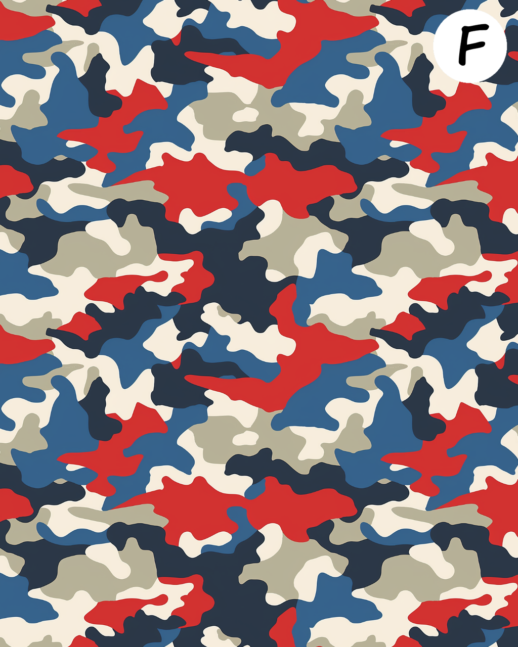 Patriotic Camo clay transfer sheet E983