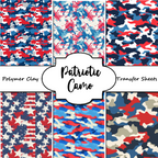 Patriotic Camo clay transfer sheet E983
