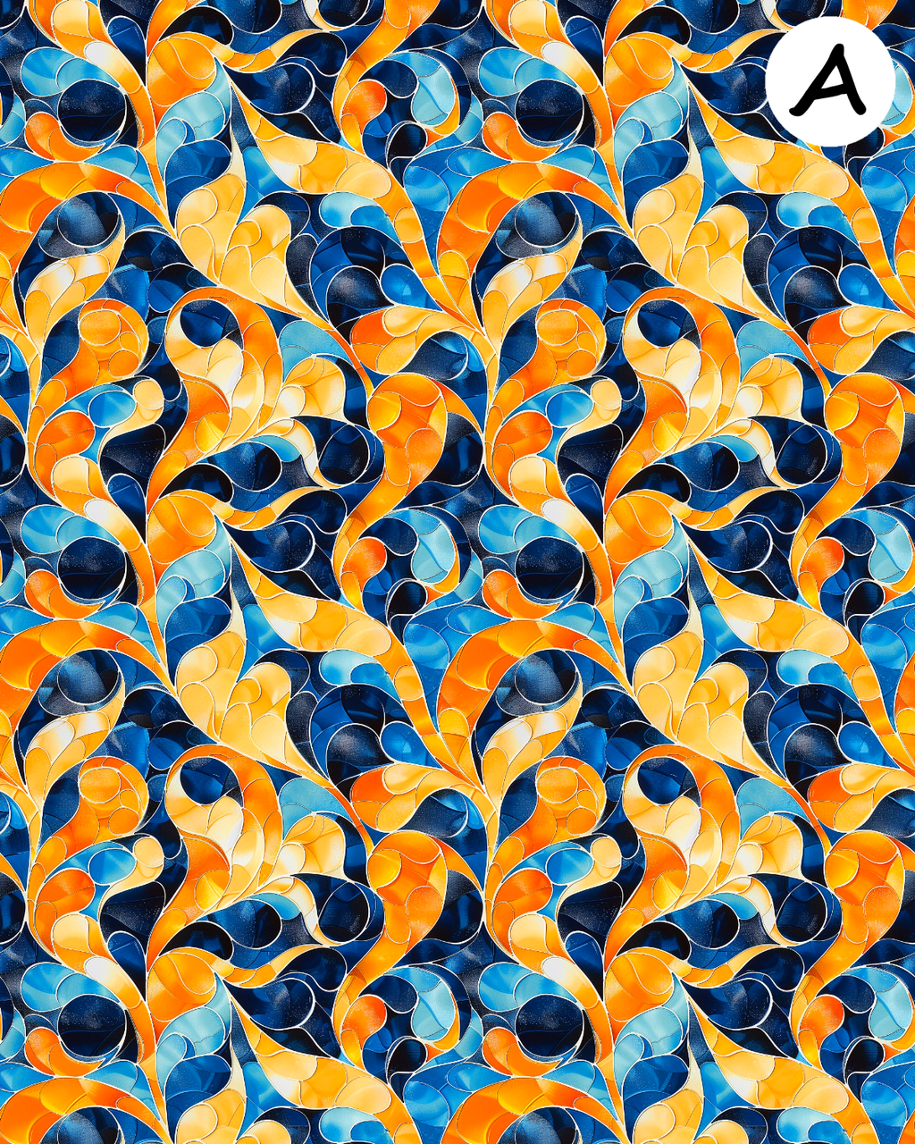 Cobalt and Amber clay transfer sheetS E984