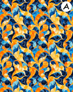 Cobalt and Amber clay transfer sheetS E984