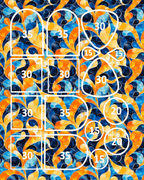 Cobalt and Amber clay transfer sheetS E984