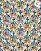 Cobalt and Amber clay transfer sheetS E984