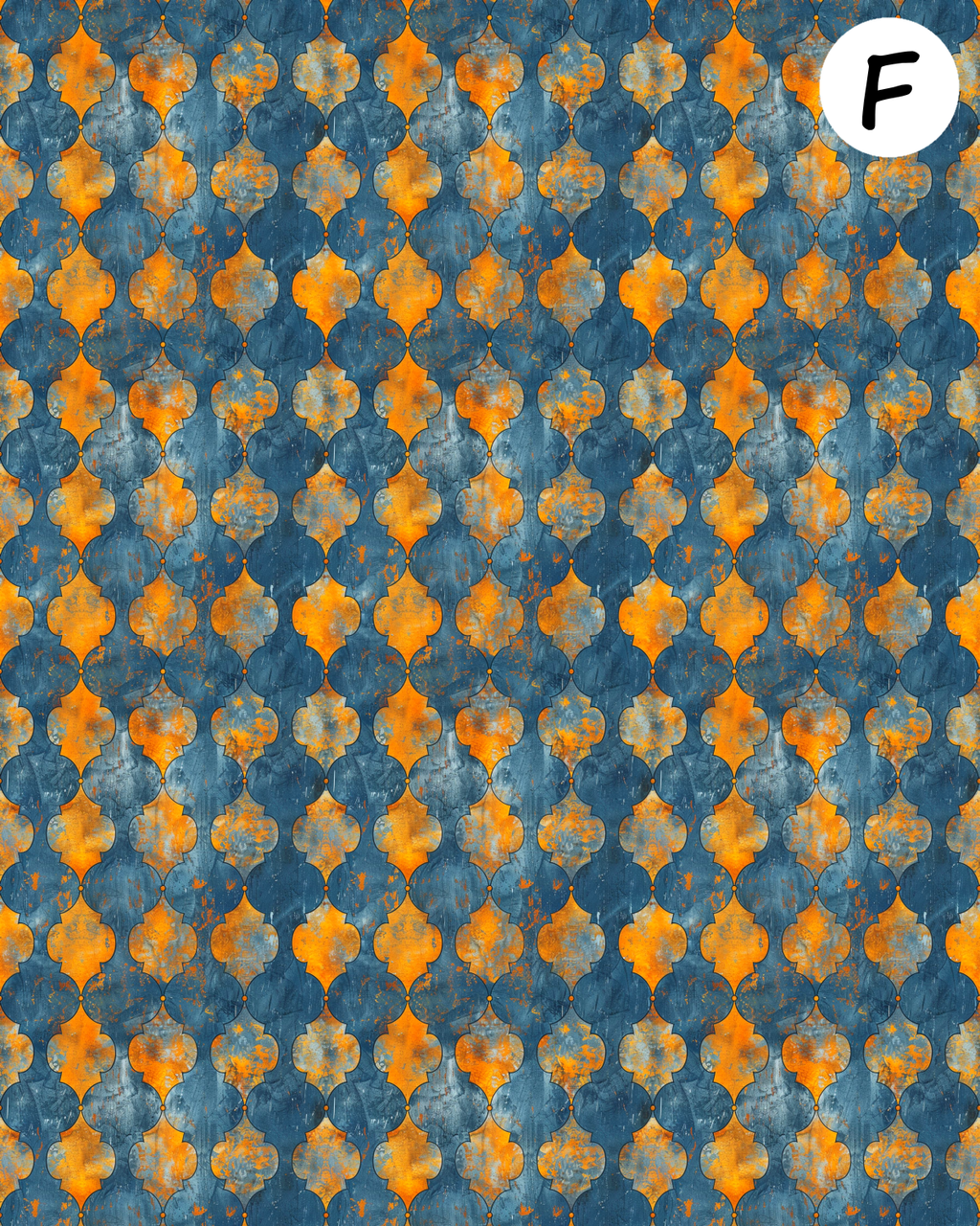 Cobalt and Amber clay transfer sheetS E984