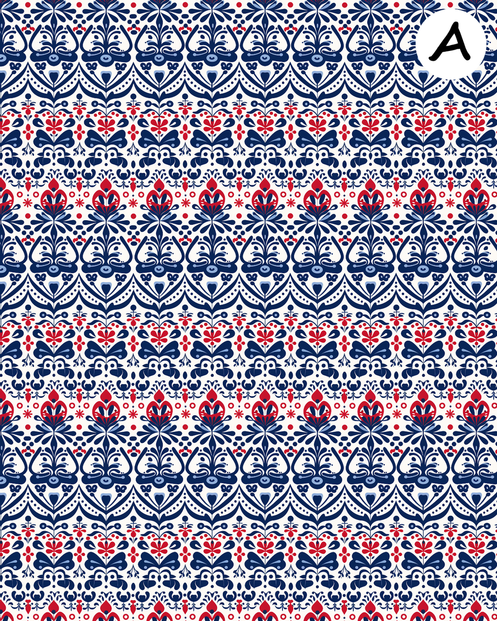 Nordic Folk Art clay transfer sheets E986