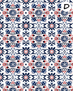 Nordic Folk Art clay transfer sheets E986
