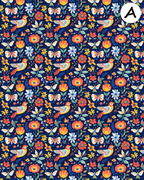 Folk Art Songbirds clay transfer sheets E987