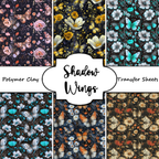 SHADOW WINGS clay transfer sheets E991