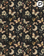 MOONLIT MOTHS clay transfer sheets E992