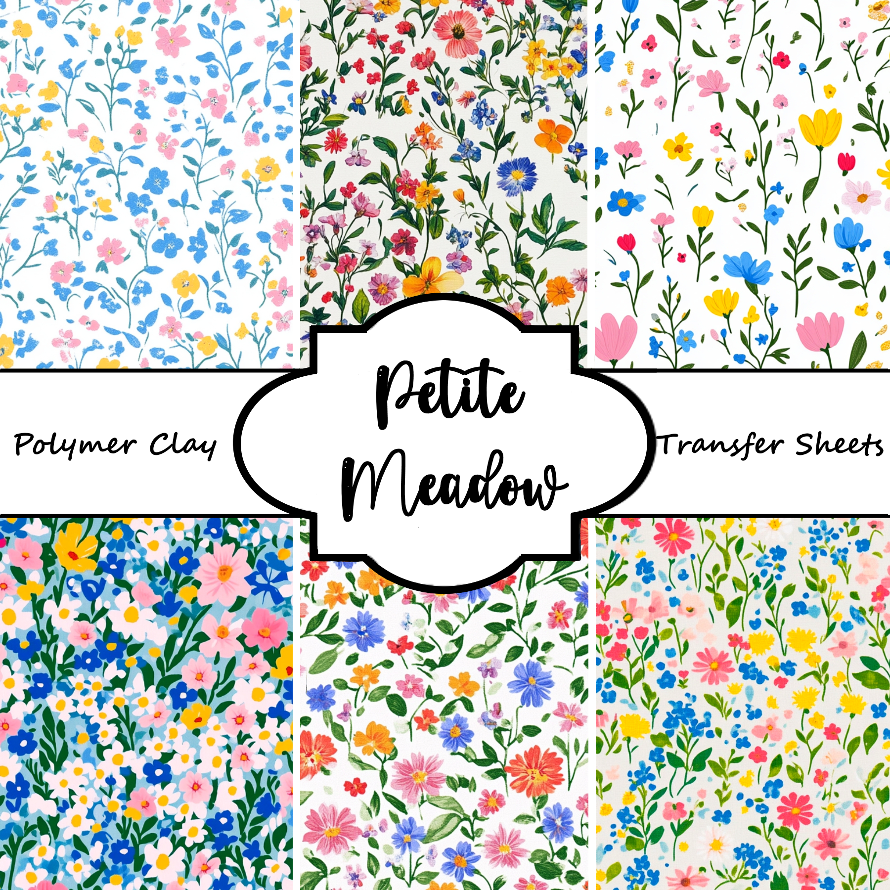 PETITE MEADOW clay transfer sheets E993