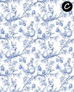 COTTONTAIL TOILE clay transfer sheets E994