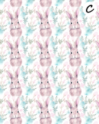 EGGS and COTTONTAILS clay transfer sheets E995
