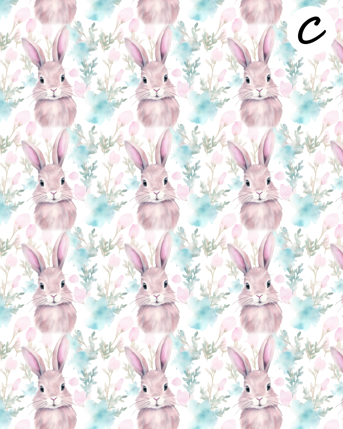 EGGS and COTTONTAILS clay transfer sheets E995