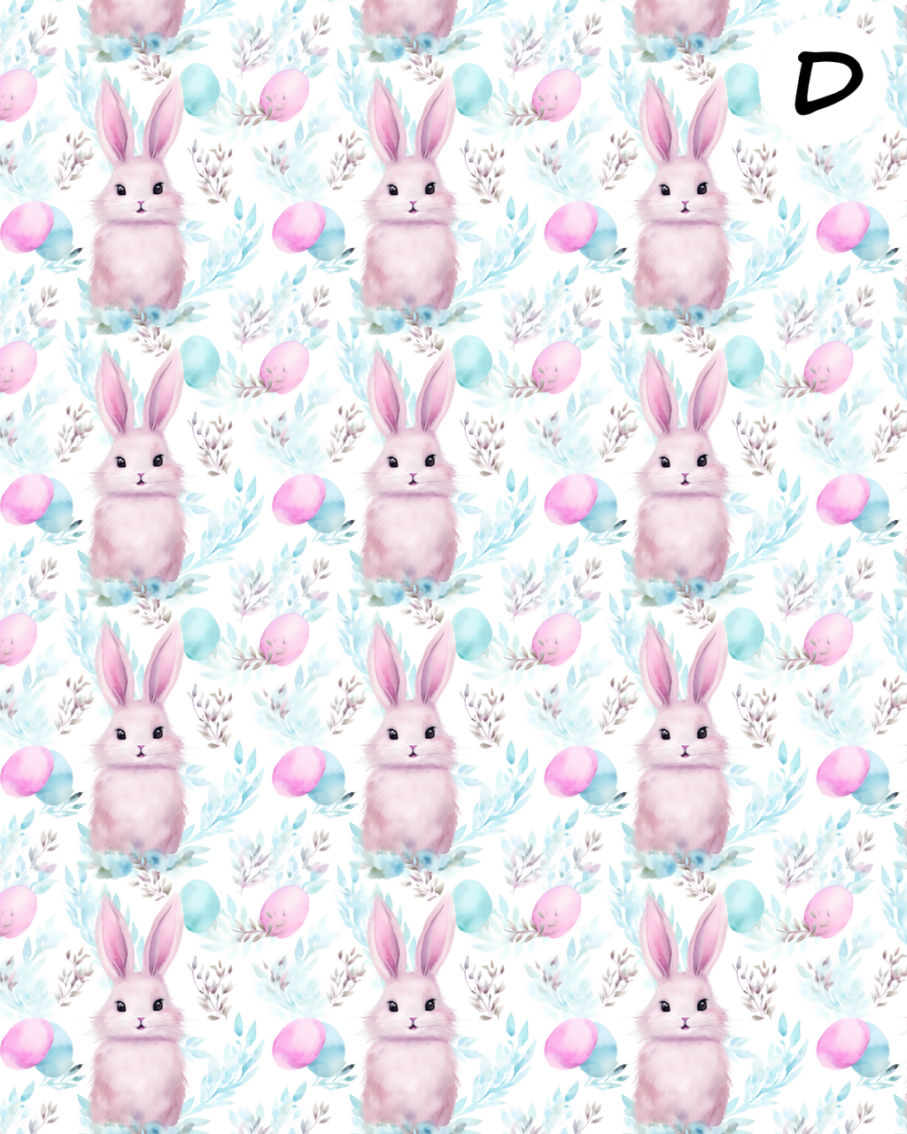 EGGS and COTTONTAILS clay transfer sheets E995