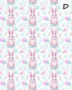 EGGS and COTTONTAILS clay transfer sheets E995