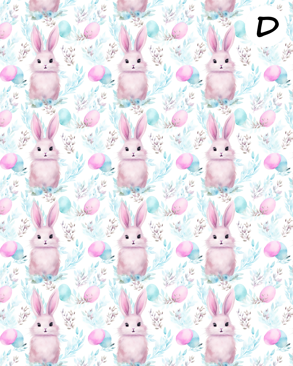 EGGS and COTTONTAILS clay transfer sheets E995
