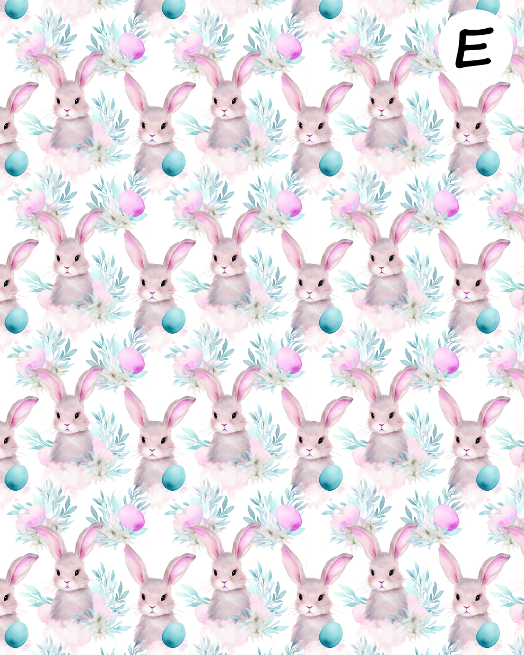 EGGS and COTTONTAILS clay transfer sheets E995