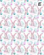 EGGS and COTTONTAILS clay transfer sheets E995