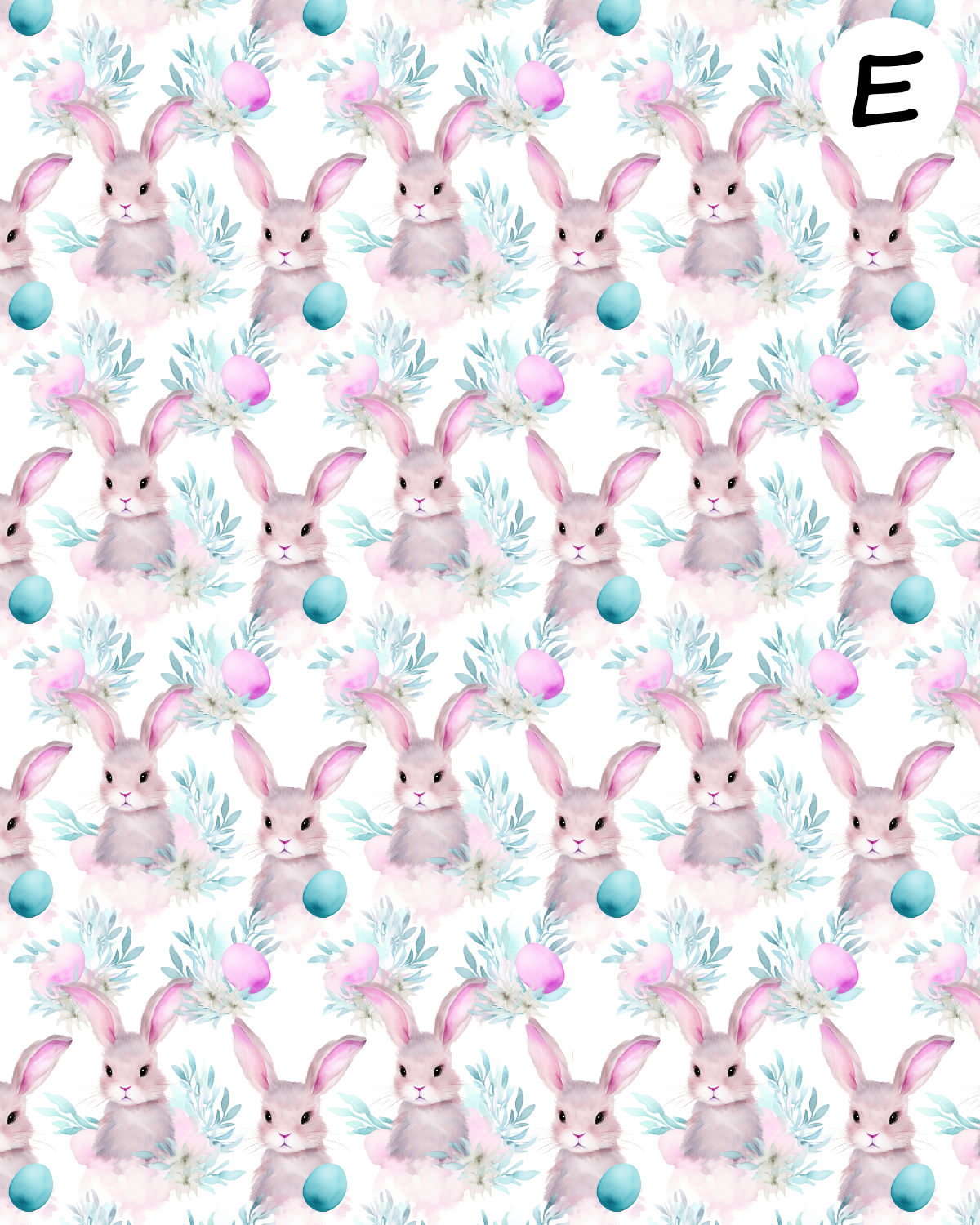 EGGS and COTTONTAILS clay transfer sheets E995