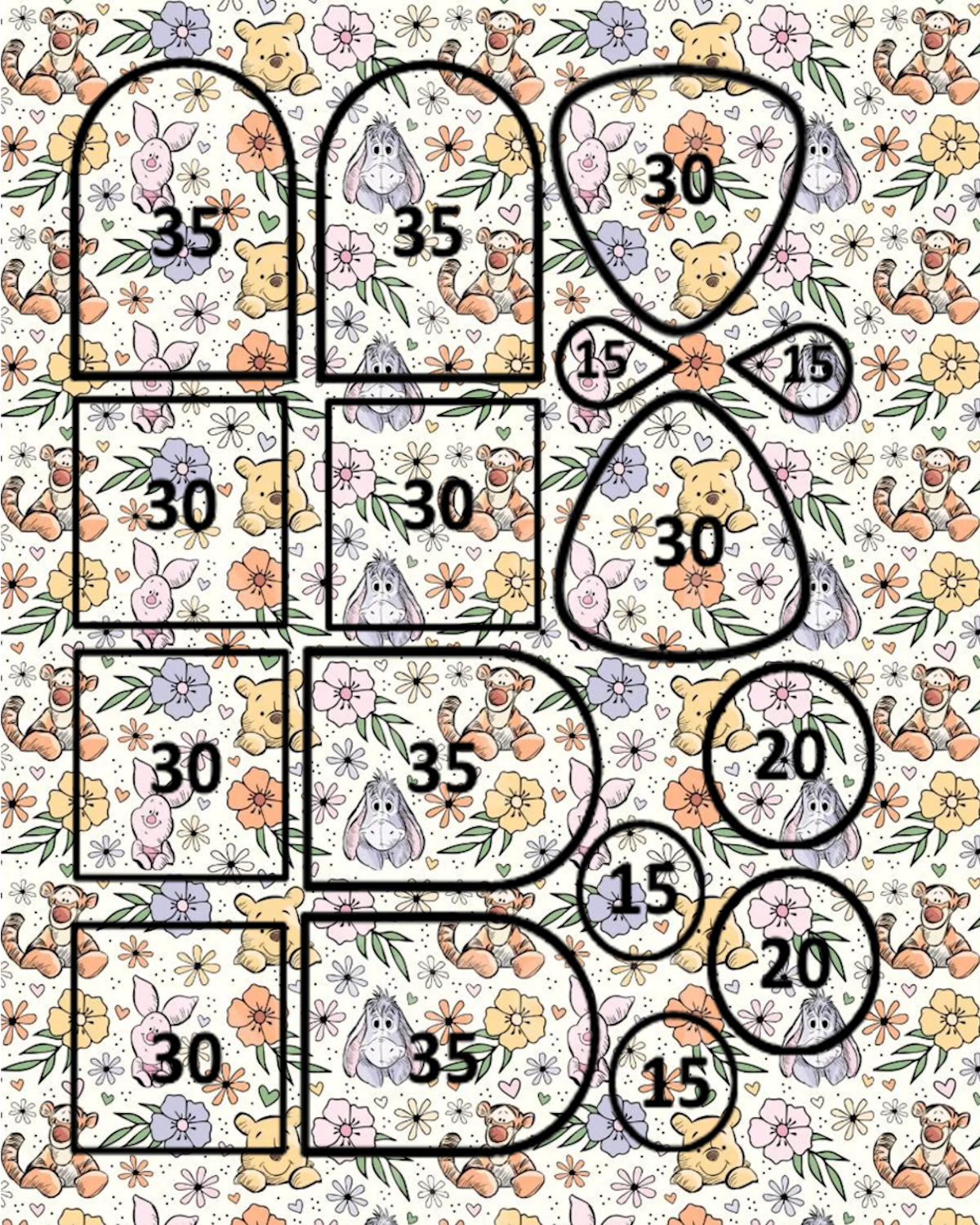 HONEY BEAR and FRIENDS clay transfer sheets E996