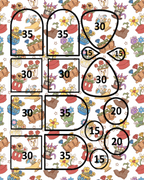 Epcot Flower and Garden clay transfer sheets E997