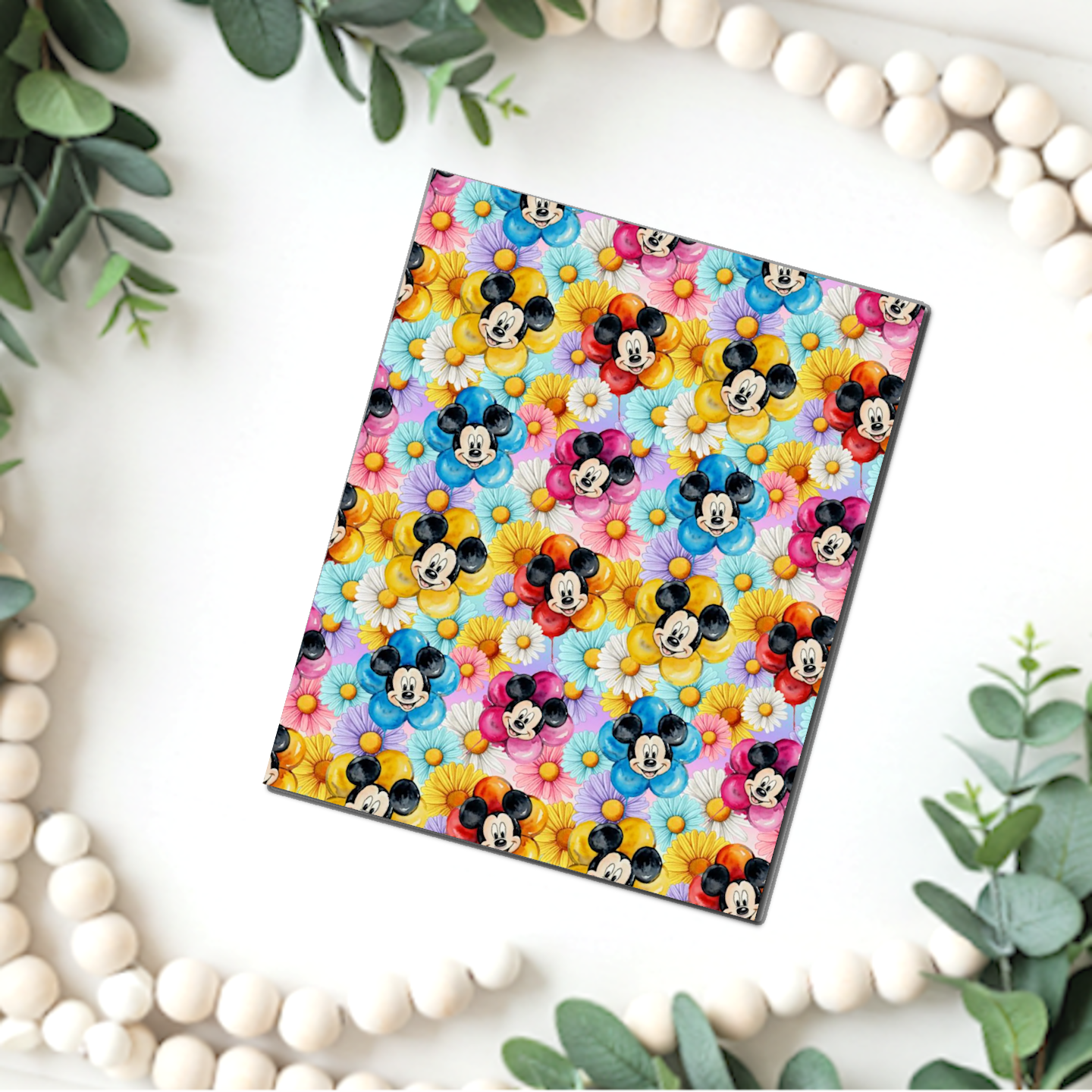 Mouse Ears Flowers clay transfer sheets E998