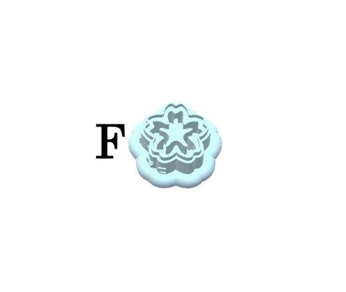 Flower Charms clay cutters P603